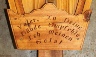 Custom carved prayer plate for Alpine Wayside Shrine